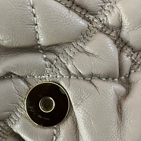 FAB LA VIA SOFT PUFF LEATHER BAG CLUTCH CHAIL STRAP PRADA DUSTBAG MADE IN ITALY - Picture 8 of 12